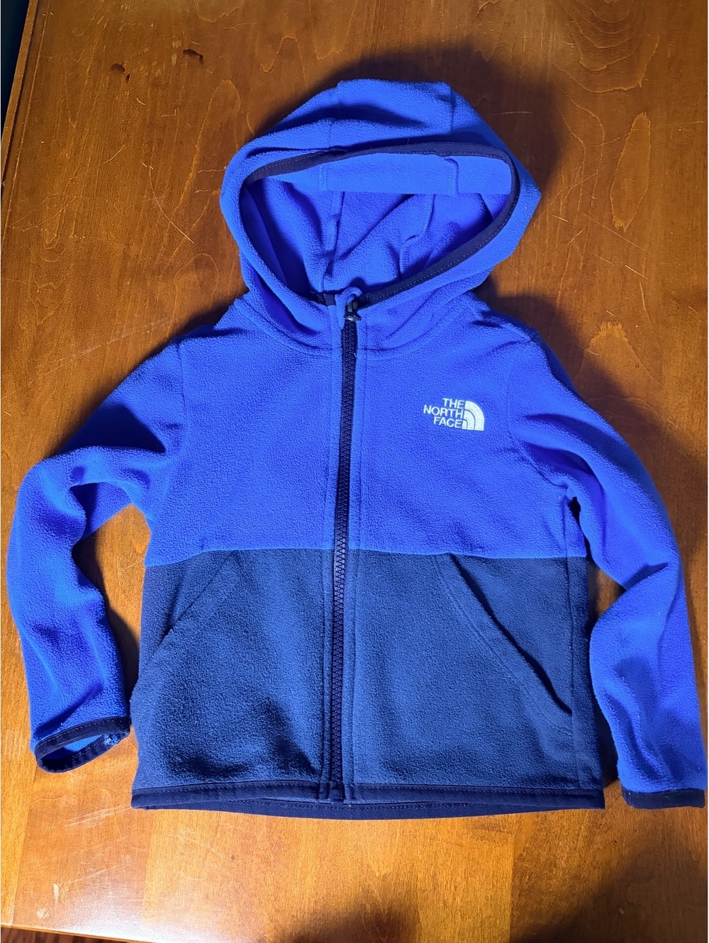 The North Face Toddler 2T Blue & Navy Fleece Full Zip Hoodie Jacket Gorpcore
